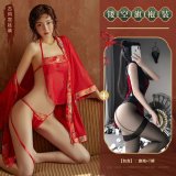 Red traditional style + hollowed-out cheongsam