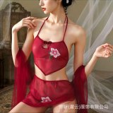 Maroon (bellyband + short skirt + shawl)