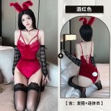 Red outfit + black stockings