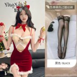 0936 Red + Black Stockings