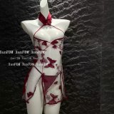 Red cheongsam + T-shirt