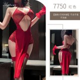 Red cheongsam (dress + underwear)