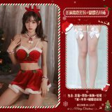 Red (Christmas reindeer outfit + bow-tie stockings)