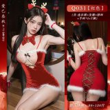 Red Christmas Outfit [Dress + Headband + Necklace + Bracelets x2 + T-shirt]