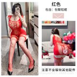 821 Single Red Rhinestone Mesh Skirt