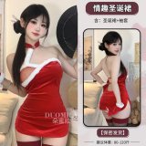 Red (dress + gloves + thong)