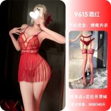 Burgundy + lace suspender stockings