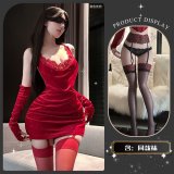 Crimson Night Banquet ~ + Red-Trimmed Garter Stockings
