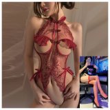 Red + Red Fishnet Stockings