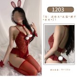Red + Red Fishnet Stockings