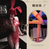Red + Red Fishnet Stockings