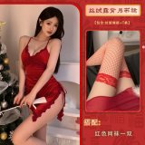 Red + Red Fishnet Stockings