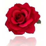 Large red rose hair accessory [Single shot]