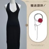Red + Rose Necklace + Waist Chain