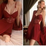 Wine-red outer robe