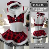 4717 Red Outfit [Top + Skirt + Santa Hat + Necklace + Underwear]