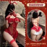6921183364403 Red [Open-crotch bodysuit + headband + neck ring + gloves *2]
