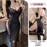 Red lace + black