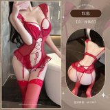 Red battle robe + white stockings