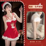 Red and white open-crotch socks