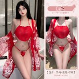 Red suit + white stockings