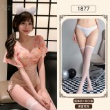 Rose Romance mini skirt set + white flat-hem stockings