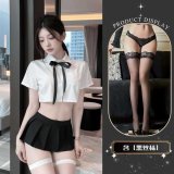 Sailor uniform + black stockings