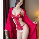 Wine-colored robe