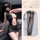 Secretary [Secretary outfit + bra chain + black stockings]