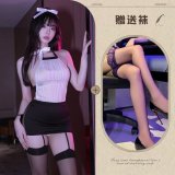 Secretary outfit + black stockings