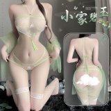 Sexy traditional Chinese Hanfu + white narrow-rimmed stockings