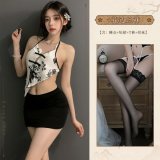 Sexy outfit + lace stockings