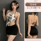 Sexy outfit (top + skirt + thong)