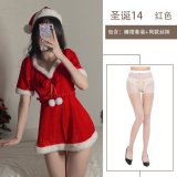 Nightgown + hat + white open-crotch socks