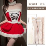 Nightgown set + white fishnet stockings