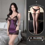slip dress + black stockings