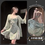 Smoky Butterfly Cotton ~ [Suitsuit + T-shirt + Outer Robe + Belt]