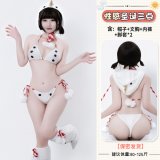2063 Snowman Christmas Outfit [Hat + Bra + Underwear + Shoe Covers * 2]