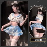 Soap-cotton pleats ~ [Top + Pleated Skirt + T-shirt]