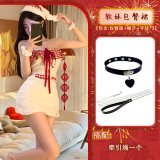 Cute girl bodycon skirt + traction rope
