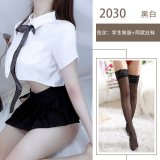 School uniform + black stockings