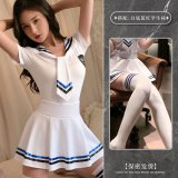 Image style + white socks with blue stripes