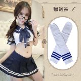 Picture set + blue striped school socks
