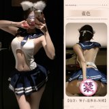 School uniform [top + JK skirt + white open-crotch socks]