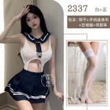 School uniform + white stockings