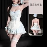 Cute maid + [hair accessory + neck ring + skirt + underwear + bracelet]