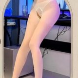 Sweetheart. Red suit + white open-crotch stockings