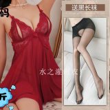 T71 Red Nightgown [Includes Black Open Crotch Panties]