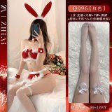 Three-piece Christmas outfit + white butterfly stockings