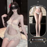Uniform + white lace stockings